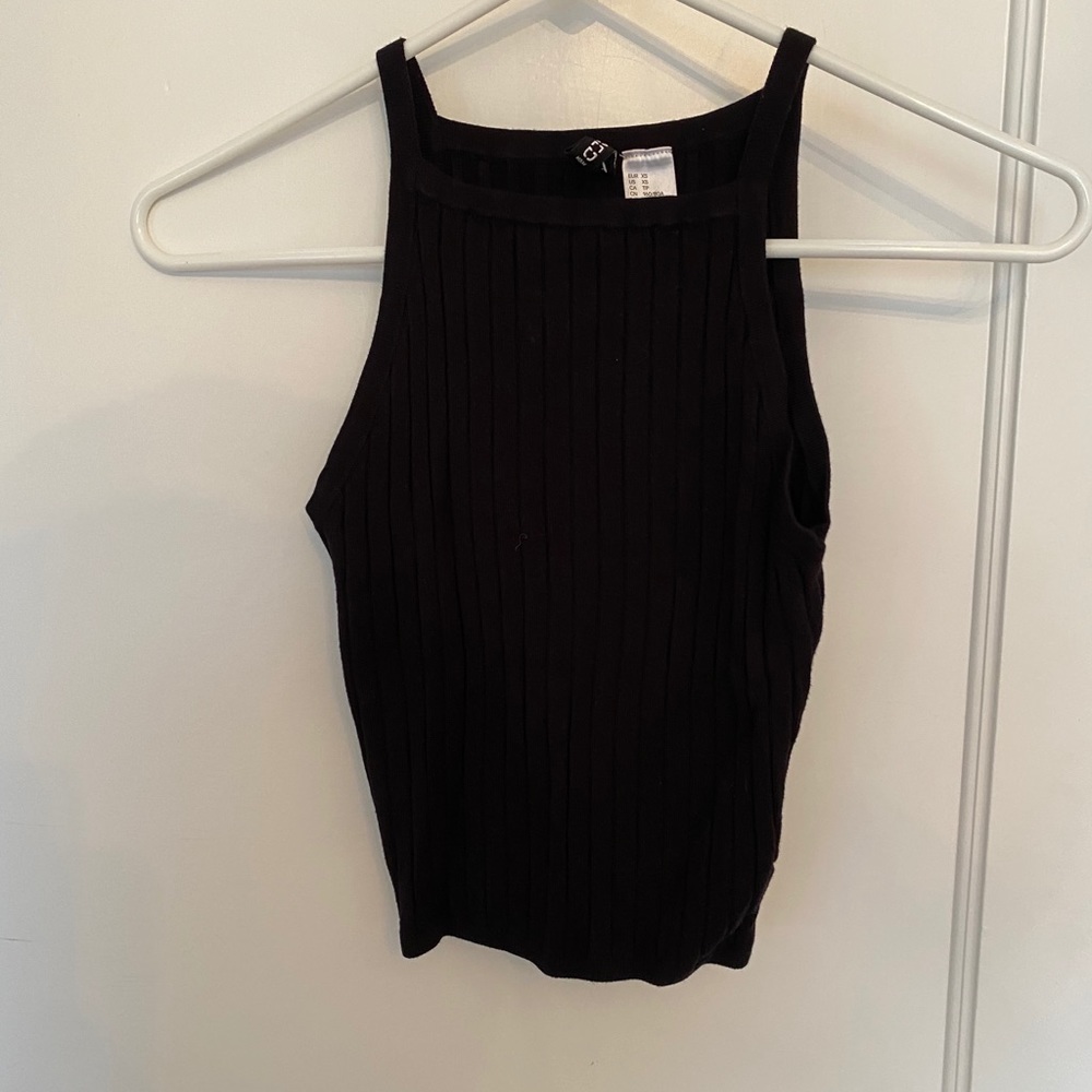 Black halter top